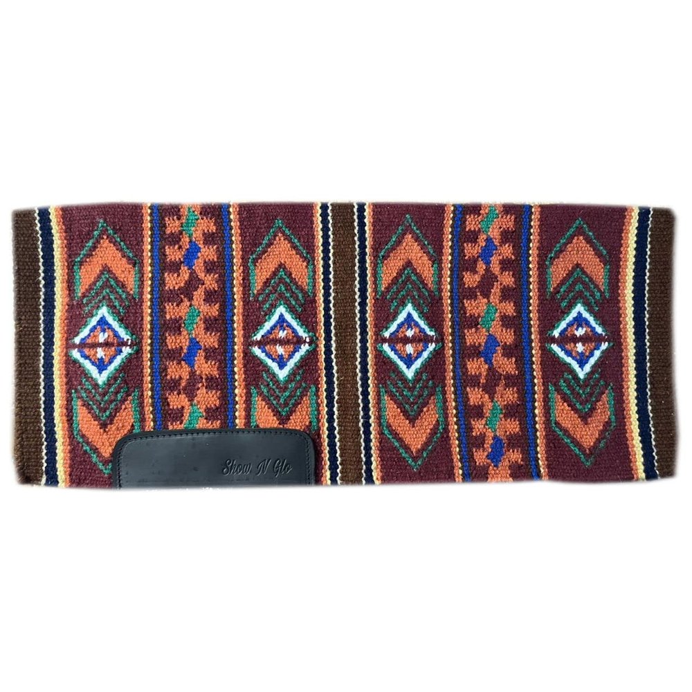 EQUESTRIAN UNIVERSE New Zealand Wool Western Saddle Blanket for Horse Wicking Contoured Back Protection Horse Riding Saddle Pad, Comfort All Purpose Equine Saddle Blanket (42x32 Inch, Brickred)