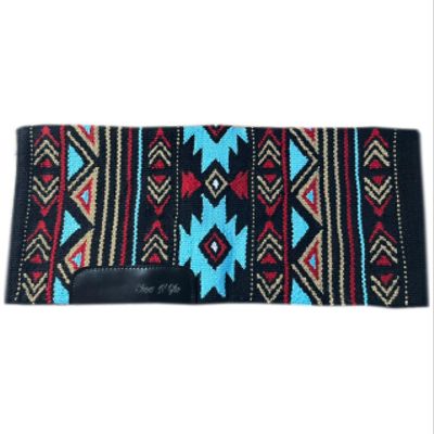EQUESTRIAN UNIVERSE New Zealand Wool Western Saddle Blanket for Horse Wicking Contoured Back Protection Horse Riding Saddle Pad, Comfort All Purpose Equine Saddle Blanket (42x32 Inch, Black)