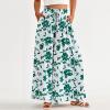 Womens Pant Yoga Clothes with Pockets Cotton Linen Floral Printed Pants Business Casual Stretch Pull On Work Office Dressy Leggings Comfort Wear Slim Ankle Pant Green view 4