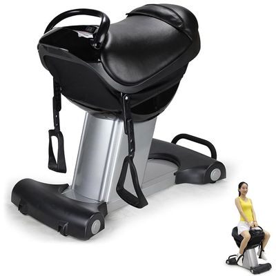 KJLYLPP Electric Horse Riding Machine, Booty Training Vibrational Rider, Indoors Plug-in Vibration Platform, Home Gym Workout Machine, Fitness Body Strength Equipment (Black )