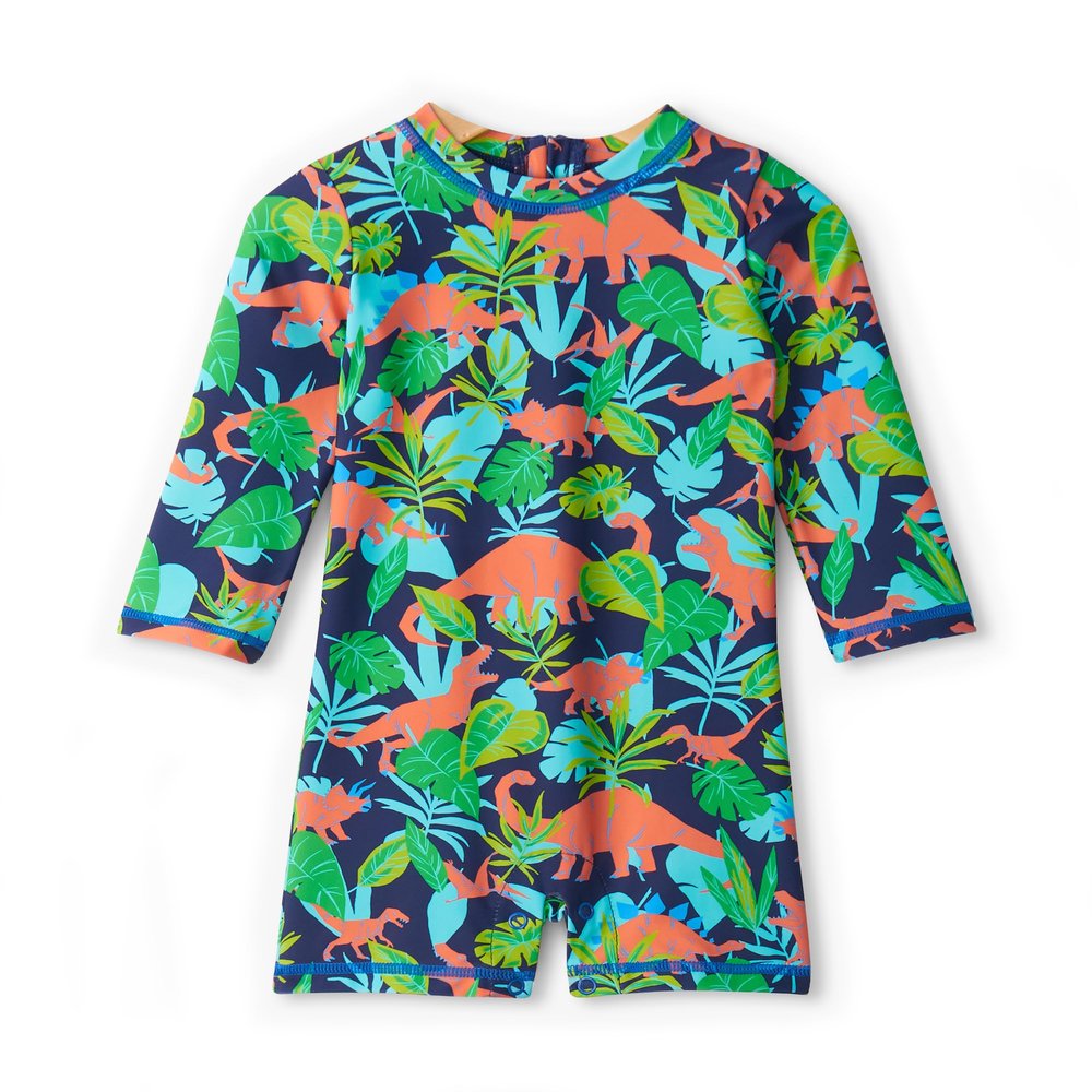 Hatley Baby Boy's One-Piece Rashguard, Dino Jungle