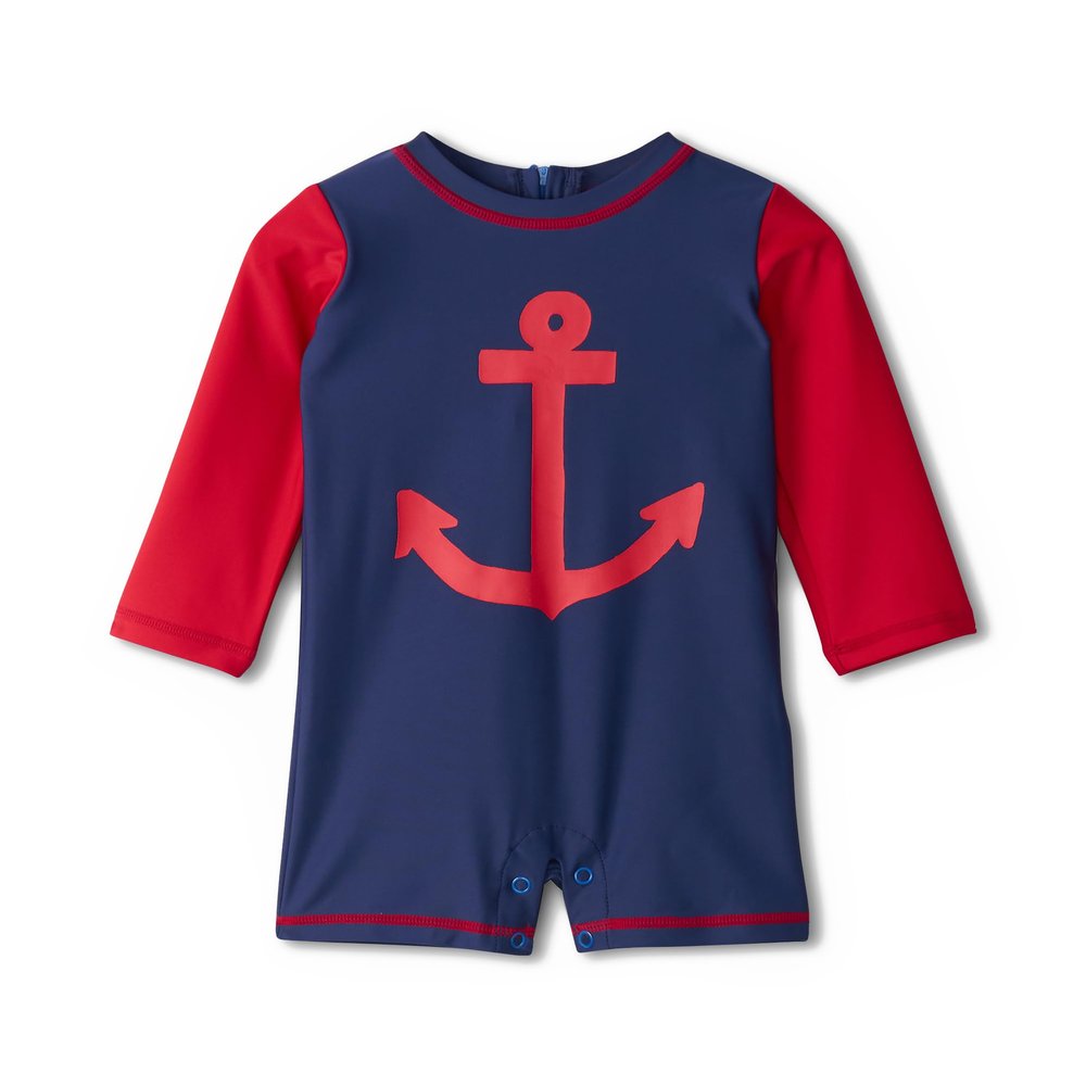 Hatley Baby Boy's One-Piece Rashguard, Nautical Anchor