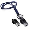 MyfavoriteK 2 Pack Professional Plastic Sports Whistle with Rope Lanyard Strap Sports Coach Referees Whistle Cord (Blue) view 1