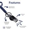 MyfavoriteK 2 Pack Professional Plastic Sports Whistle with Rope Lanyard Strap Sports Coach Referees Whistle Cord (Blue) view 2
