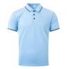 2024 Men Men's Polo Shirts Short Sleeve Solid Short Sleeve Button Up Shirt Loose Fit Golf Top Trendy Outfits Clothing 2024 Big and Tall Hawaiian Shirts for Men Sky Blue L view 4