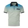 Mens Polos Short Sleeve Causal Loose Button Down Golf Shirts Summer Fashion Workout Tee Tops Trendy Clothes 2024 Men t Shirts Light Blue L view 4