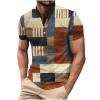 2024 Polo Tees for Men 2024 Fashion Summer Casual Short Sleeve Henley Shirts Loose Fit Print Pullover Tops Gym Workout Mens t Shirts Multicolor XL view 1