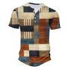 2024 Polo Tees for Men 2024 Fashion Summer Casual Short Sleeve Henley Shirts Loose Fit Print Pullover Tops Gym Workout Mens t Shirts Multicolor XL view 4