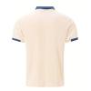 Mens Golf Polo Shirts Loose Fit Short Sleeve Striped Color Block Shirt Summer Casual Quarter Zipper Henley Tops Men's Athletic Shirts & tees Peime s Beige L view 3