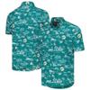 Reyn Spooner Men's Aqua Miami Dolphins Throwback Kekai-Print Button-Up Shirt, 3X-Large view 1