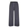 Women's Cotton Linen Pants,2024 Summer Wide Leg Lightweight Flowy beach Lounge Pants,Plus Size Casual Loose High Waist ButtonPalazzo Trousers Pant with Pockets vacation outfits(C-Dark Gray,XL) view 3