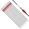 Fiberglass Arrows Archery 26 Inch Target Shooting Practice Safetyglass with Red Spots Vanes for Recurve Bows Suitable for Youth Children Woman Beginner 12 PCS view 1