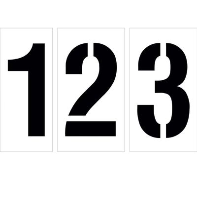 12" Number Stencil Kit | Part#: 10000946 | 10-Piece Kit includes Numbers 0-9 | Number Height is 12" | Flexible and Durable 1/8" PolyTough Lifetime | Precision Marking | Made in USA