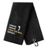 Golf Accessories Towel Gifts for Men | Funny Towels for Golf Bags with Clip | Embroidered Golf Towels | Retirement Gift for Grandpa Dad Brother Husband Boss | Presents for Valentines Day Fathers Day view 1