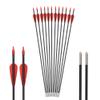 Fiberglass Arrows Archery 28 Inch Target Shooting Practice Safetyglass with Red Spots Vanes for Recurve Bows Suitable for Youth Children Woman Beginner 12 PCS view 2