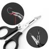 EYAKEG Multifunctional Fishing Plier Fish Hook Remover Cutter Scissors with Hooked Tip Practical Fishing Tool Durable Stainless Steel Fish Hook Remover Multifunctional Fishing Tool Accessory, Black view 4