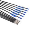 Fiberglass Arrows Archery 26 Inch Target Shooting Practice Safetyglass with Blue and White Vane for Recurve Bows Suitable for Youth Children Woman Beginner 12 PCS view 4