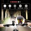 Fay Bless 800 Lumens Bike Lights,IPX6 Waterproof,Super Bright Bike Light for Night Riding, USB Rechargeable 5 Light Modes Bicycle Headlight with Electric Bike Horn (Black) view 3