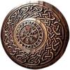 AHM HANDICRAFT Channel Your Inner Warrior: Unleash the Battle-Ready Spirit with Our Viking Shield - A Handcarved Wooden Masterpiece for Authentic Reenactments 24'', brown view 1