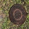AHM HANDICRAFT Channel Your Inner Warrior: Unleash the Battle-Ready Spirit with Our Viking Shield - A Handcarved Wooden Masterpiece for Authentic Reenactments 24'', brown view 4