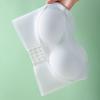 Akklian Front Buckle Mesh Breathable Bandeau Bra for Women Shaping Wireless Bralettes Tube Top Bra Strapless Bras Push Up White view 3