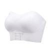 Akklian Front Buckle Mesh Breathable Bandeau Bra for Women Shaping Wireless Bralettes Tube Top Bra Strapless Bras Push Up White view 4