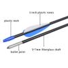 Fiberglass Arrows Archery 28 Inch Target Shooting Practice Safetyglass with Blue and White Vane for Recurve Bows Suitable for Youth Children Woman Beginner 12 PCS view 3
