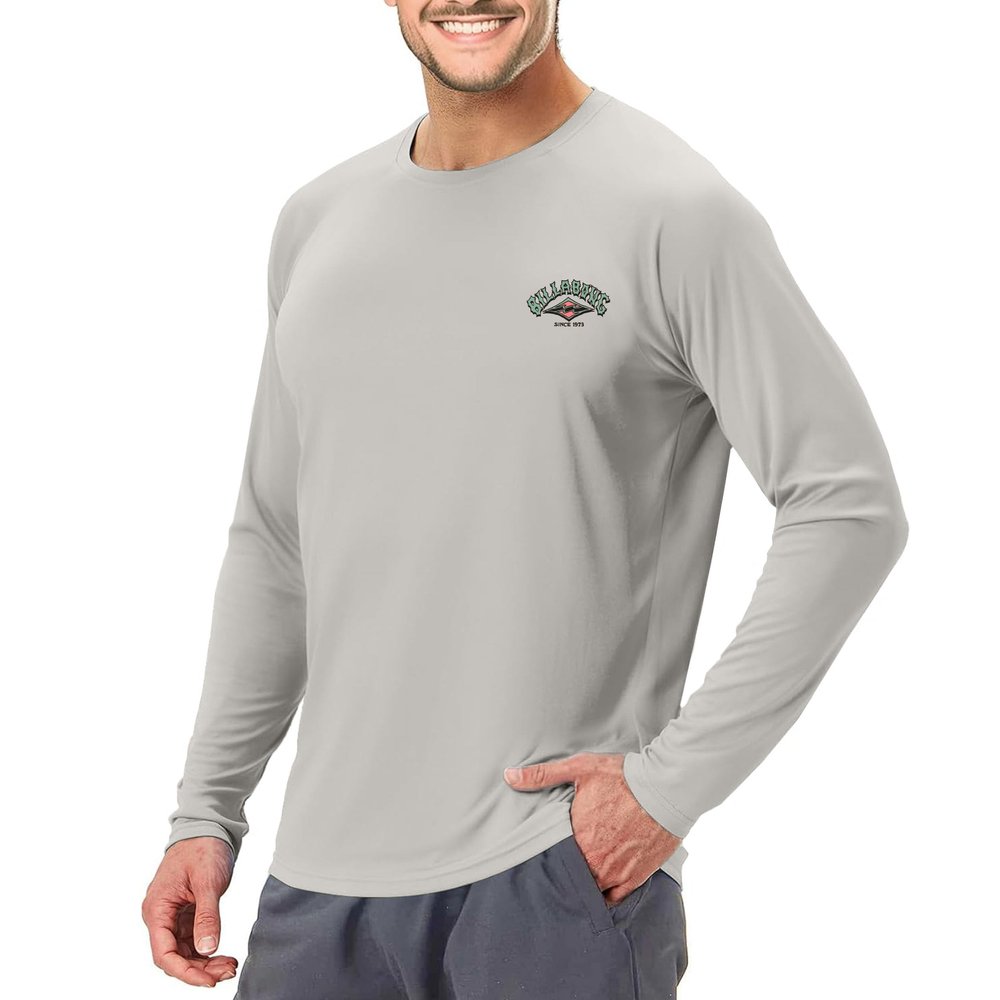 Billabong Rash Guard for Men UPF 50+ Big and Tall Swim Long & Short Sleeve Shirt Grey, 4X