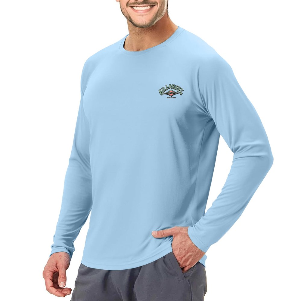 Billabong Rash Guard for Men UPF 50+ Big and Tall Swim Long & Short Sleeve Shirt Sky Blue, 4X