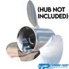 Rareelectrical New Stainless Steel Propeller Compatible with Nissan/Tohatsu Omc I/O Suzuki Yamaha Volvo Penta for All Years by 31502122 Ex-1421-L Dia 14.25" X 21" Pitch 3 Blades Left Hand Rotation view 2