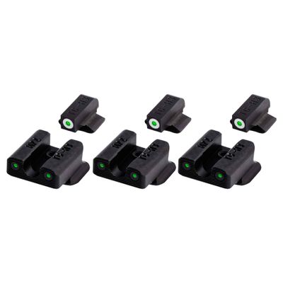 TruGlo Tritium Compact Pro Glow in The Dark Day and Night Handgun Sight with Focus Lock Ring for Smith & Wesson Bodyguard .380 Pistols (3 Pack)