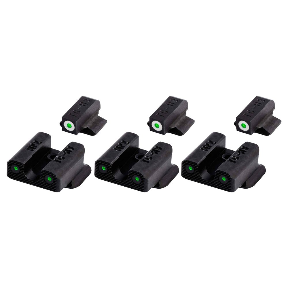 TruGlo Tritium Compact Pro Glow in The Dark Day and Night Handgun Sight with Focus Lock Ring for Smith & Wesson Bodyguard .380 Pistols (3 Pack)