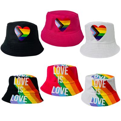 Pride Unisex Bucket Hat Reversible Double-Side-Wear Packable for Travel, Outdoors, and Beach (6PC Pride Assortment 1)