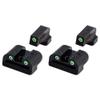 TRUGLO Tritium Front and Rear Handgun Night Sights with White Rings and Glowing Green Dots Compatible with Sig Sauer Handguns (2 Pack) view 1