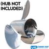 Rareelectrical New Stainless Steel Propeller Compatible with Chrysler I/O Honda Johnson/Evinrude for All Years by 31331512 Ex1-1315 Ex2-1315 Diameter 13.75" X 15" Pitch 3 Blades Right Hand Rotation view 2