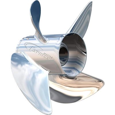 Rareelectrical New Stainless Steel Propeller Compatible with Chrysler I/O Johnson/Evinrude Honda Mercury for All Years by 31432130 Ex1/Ex2-1321-4 Diameter 13" X 21" Pitch 4 Blades Right Hand Rotation