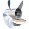 Rareelectrical New Stainless Steel Propeller Compatible with Chrysler I/O Johnson/Evinrude Honda Mercury for All Years by 31432130 Ex1/Ex2-1321-4 Diameter 13" X 21" Pitch 4 Blades Right Hand Rotation view 1