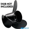 Rareelectrical New Aluminum Propeller Compatible with Suzuki Yamaha 40-150 Hp by Part Numbers 21431711 Diameter 13.25" X 17" Pitch 3 Blades Right Hand Rotation view 2