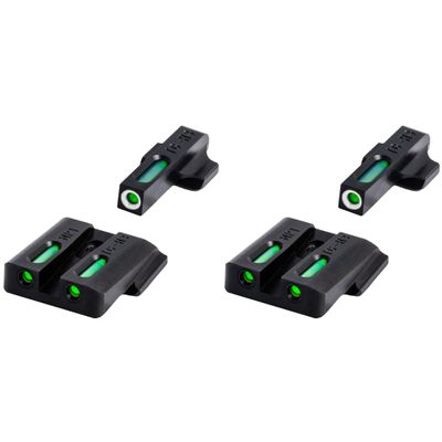TruGloTritium Pistol Sight Accessories with Front Focus Lock, Fortress Finish Protection Compatible with Smith & Wesson M&P Models (2 Pack)