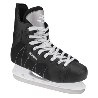 5th Element Stealth Ice Hockey Skates - Perfect for Recreational Ice Skating and Hockey - True-to-Size Fit and Moisture Resistant Liner Ice Skates for Men (Black/White, 11.0)