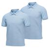 INGEAR Boys Short Sleeve Polo Shirt 2-Pack, School Uniform, Casual Wear, Moisture-Wicking, Breathable, Stretch, Kids Golf Shirt, Sizes 4-16 (US, Alpha, Large, Regular, Light Blue) view 1