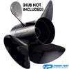 Rareelectrical New Aluminum Propeller Compatible with Suzuki Yamaha 40-150 Hp by Part Number 21431130 Diameter 14" X 11" Pitch 4 Blades Right Hand Rotation view 2