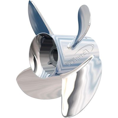 Rareelectrical New Stainless Steel Propeller Compatible with Johnson/Evinrude Honda Mercury Mariner Mercruiser for All Years 31501741 Ex-1417-4L Diameter 14.5" X 17" Pitch 4 Blades Left Hand Rotation