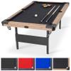 GoSports 7 ft Portable Pool Table - No Assembly Required Folding Billiard Table in Oak view 1