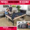 GoSports 7 ft Portable Pool Table - No Assembly Required Folding Billiard Table in Oak view 2