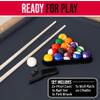 GoSports 7 ft Portable Pool Table - No Assembly Required Folding Billiard Table in Oak view 4