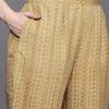NineFit Basics Women's Polyester Printed Straight Kurta Pant with Dupatta, Colour - Mustard, Size - Medium view 2