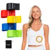 M&M SCRUBS Womens Yoga Top Longline Wirefree Padded Medium Support Sports Bra with 5 Set of Exercise Workout Bands Combo Pack (X-Large, White with Resistance Bands) view 1
