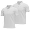 INGEAR Boys Short Sleeve Polo Shirt 2-Pack, School Uniform, Casual Wear, Moisture-Wicking, Breathable, Stretch, Kids Golf Shirt, Sizes 4-16 (US, Alpha, Large, Regular, White) view 1