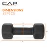 CAP Barbell 6 LB Neoprene Dumbbell Hand Weights - Pair | Black view 4